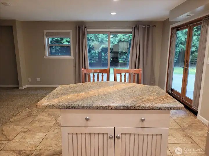 Island with storage lower kitchen