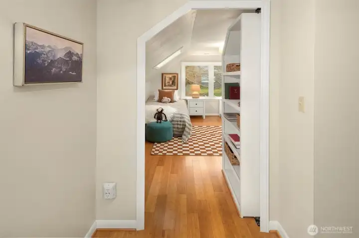 It opens to a bedroom! Such a whimsical addition!