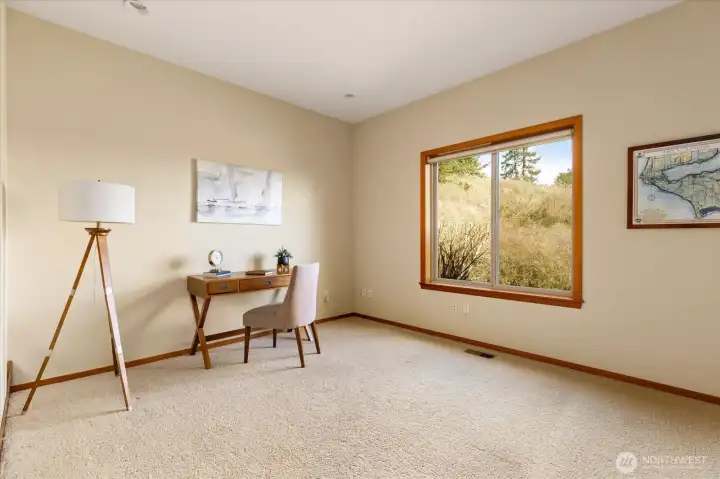 This bonus space was used as an office but would also make a great library/reading area or second living room.