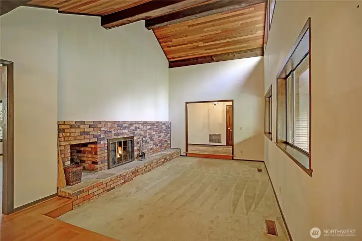 View of formal living room from the dining room.