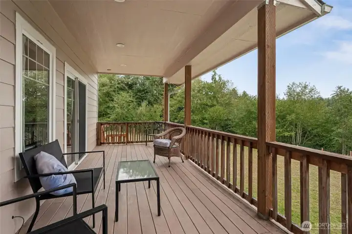 wrap around deck for room to look out at scenic property