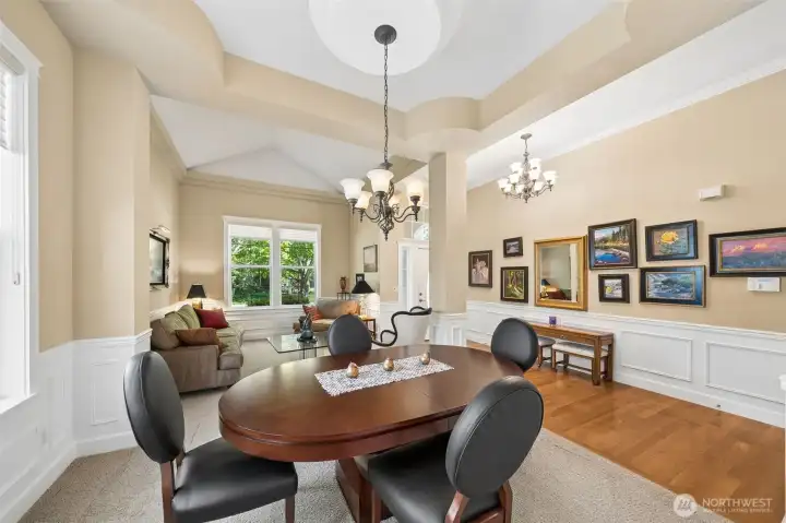 Both formal spaces as viewed from kitchen