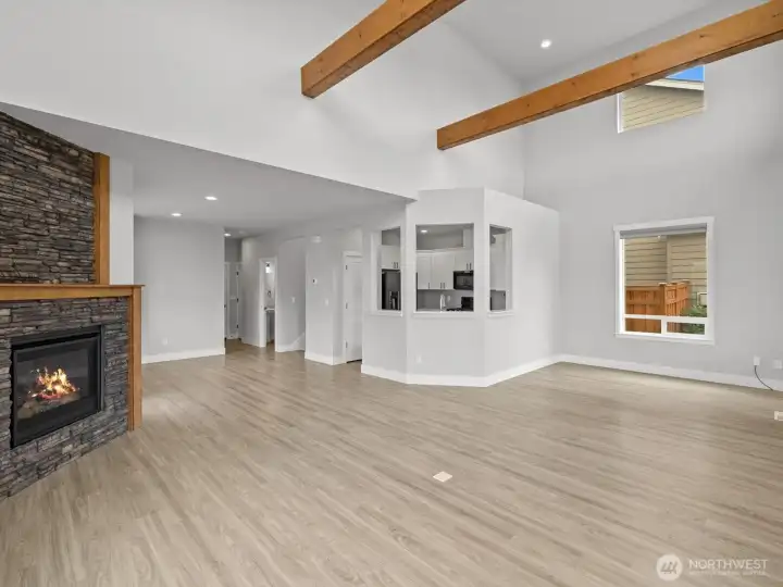A bit of privacy from the kitchen can be helpful when you have some cleanup to do! But these windows make for enjoying the views, too!