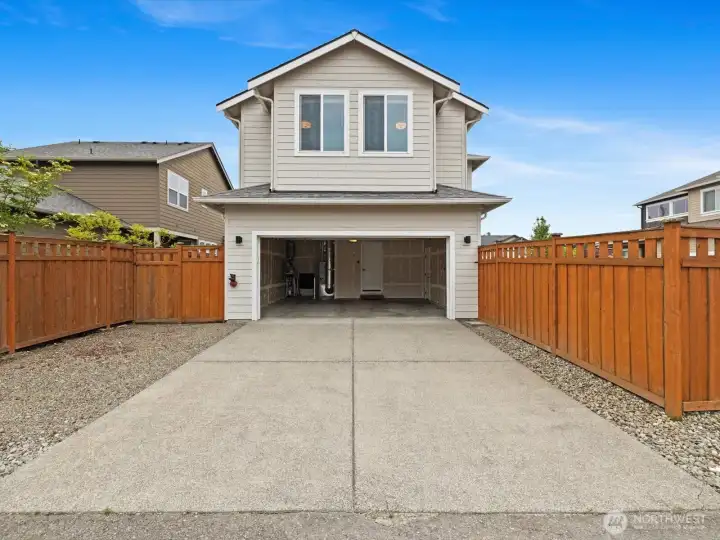 Two car garage.