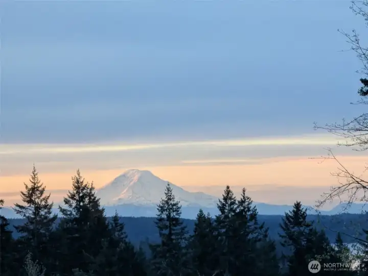 Beautiful view of Mt Rainier from primary bedroom