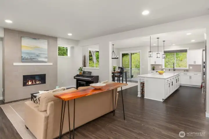 Open concept living/dining kitchen brings everyone together.