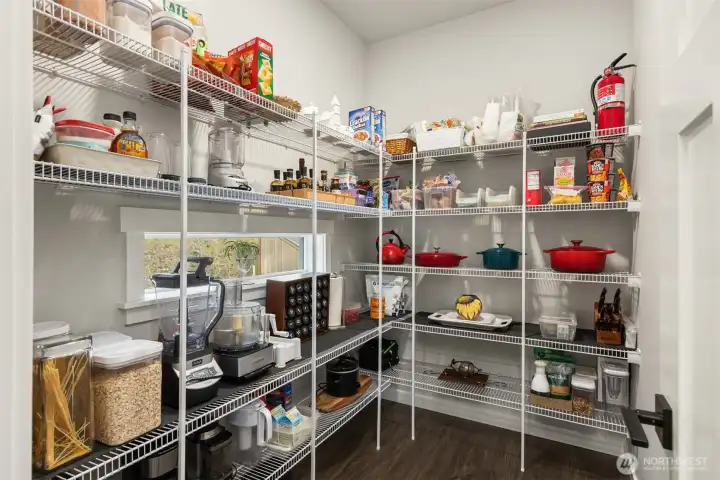 Walk in pantry with a window!