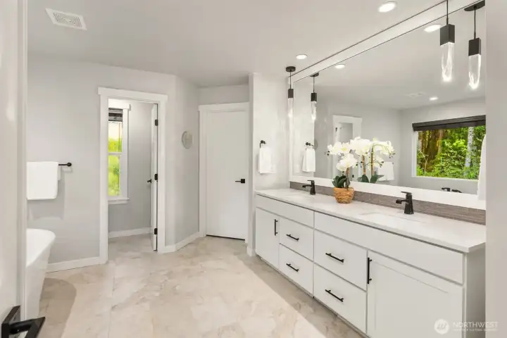 One of two walk in closets