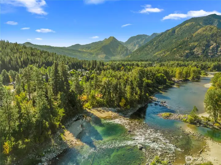 Stunning Wenatchee River and Mountain Views Stunning Wenatchee River and Mountain Views