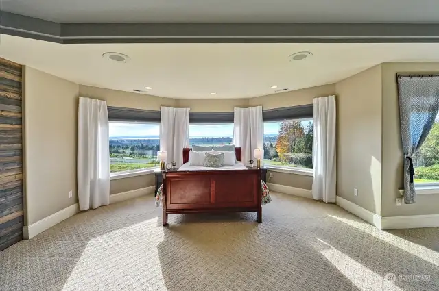 best views in the house in the Master bedroom.