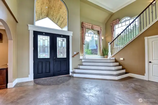 Grand two-story Entry