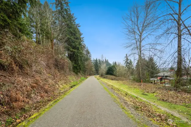 Access to the Kirkland Cross Corridor Trail is just outside the front door