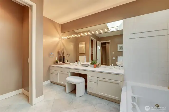Water closet is doorway on the left.