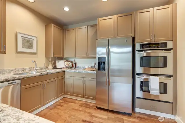 Plenty of cabinet and counter space.