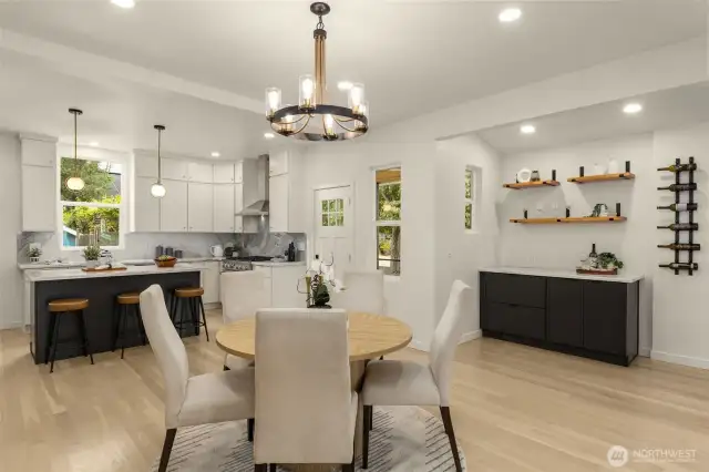 Dine in style—this formal space is ideal for everything from morning coffee to dinner parties.