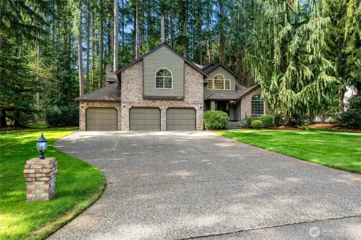 3-car garage and tons of driveway parking.