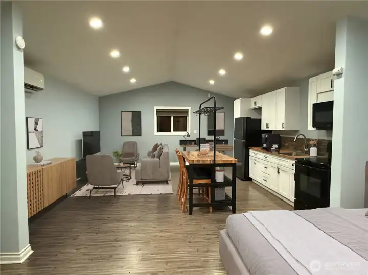 Tall ceilings and great lighting. Virtually staged