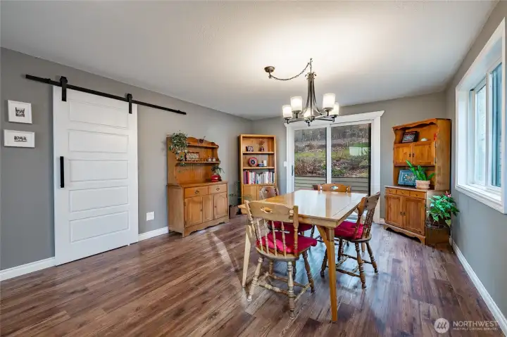Outdoor dining just through the sliding door