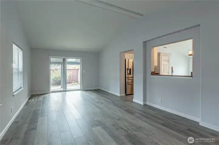 Family room with access to the cover patio