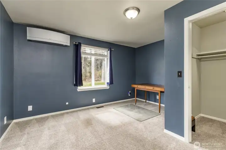 Main floor office or bedroom with mini-split
