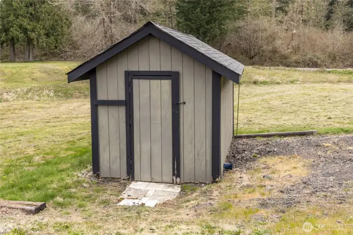 Dedicated well house for the property's private well, ensuring a reliable and independent water source