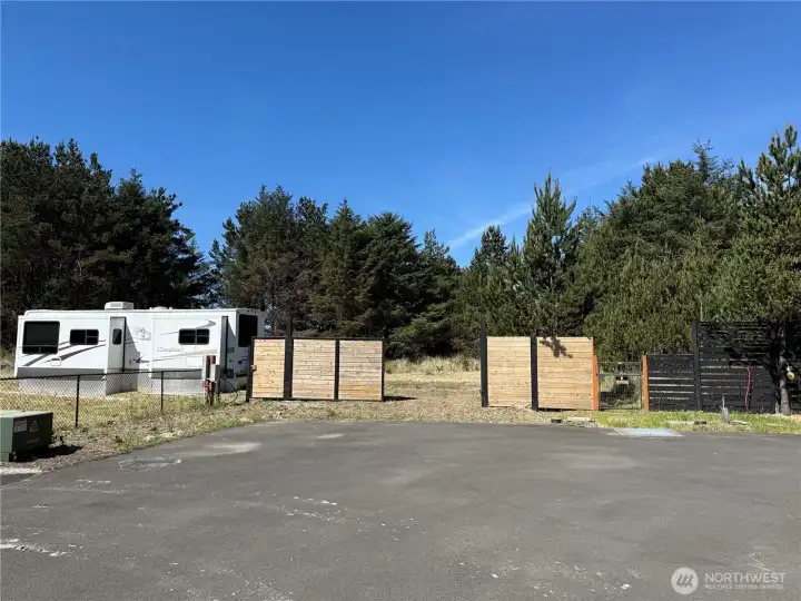 Gated entrance and fencing.