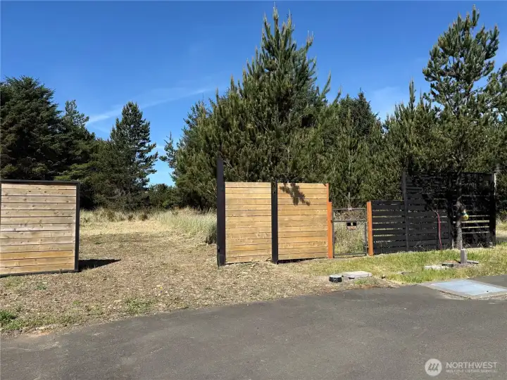 North of the gate is the walking path to the ocean.