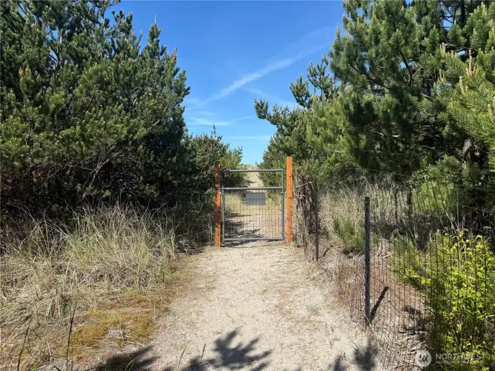 Gate to the ocean.