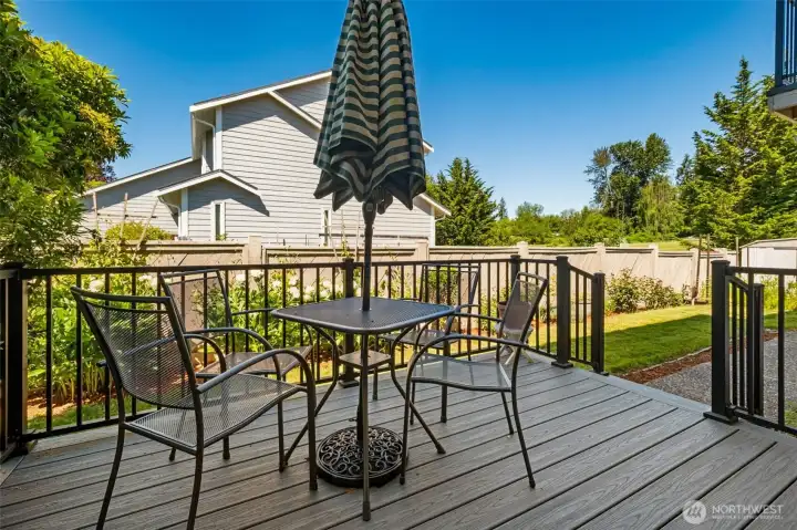 With low-maintenance deck, and conveniently located just off the dining area, the deck makes outdoor grilling, dining, and summer gatherings easy and enjoyable.
