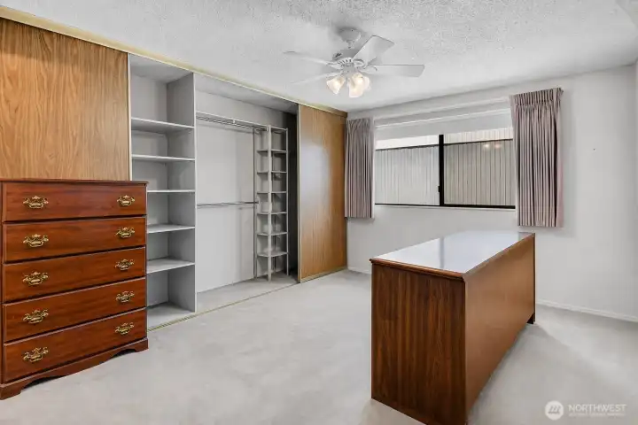 Primary Bedroom- This photo is has been digitally decluttered