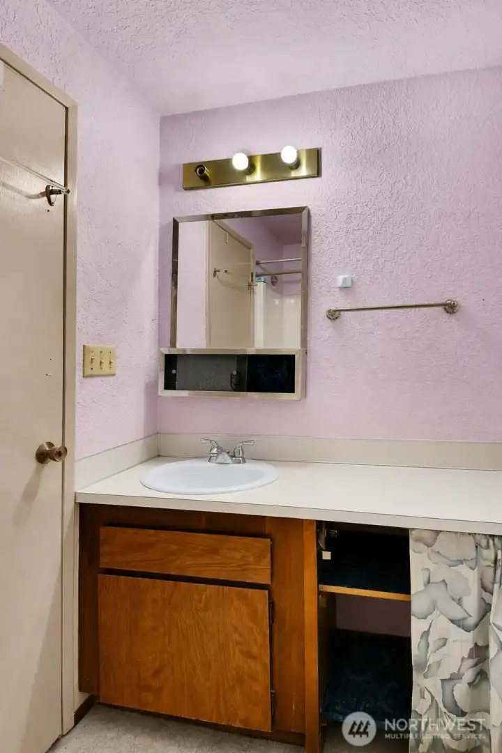 Primary Bathroom - This photo is has been digitally decluttered