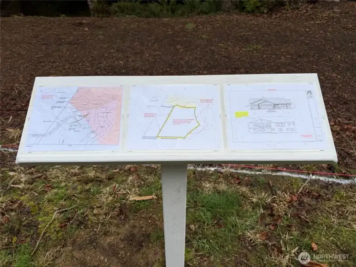 A portion of the County Approved site plan.   Middle document reflects the site plan   boundaries that are marked on site