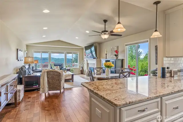 Open Concept kitchen~dining~living rooms