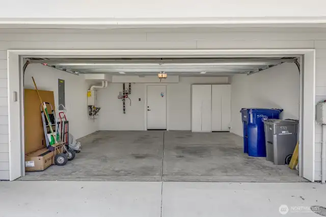 A real 2 car garage and a level driveway.