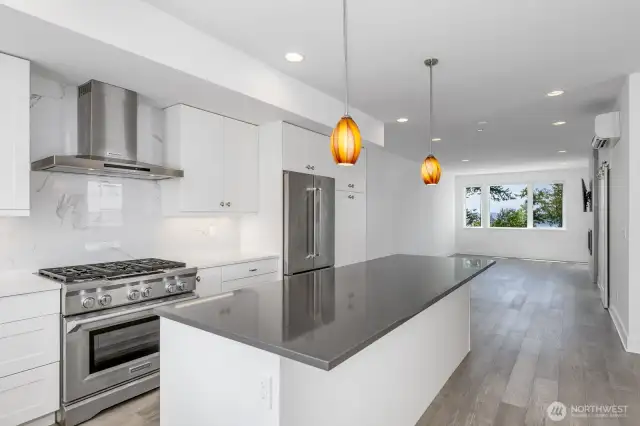 The chef is part of the action with this open plan.