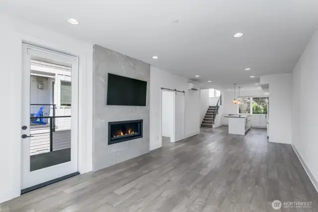 Easy care engineered wood floors.