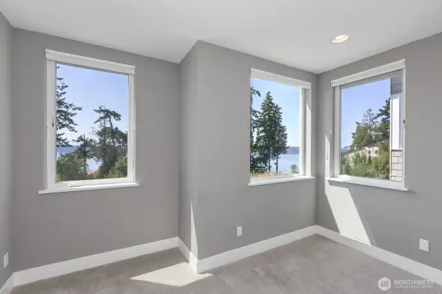 Views of the water from the primary bedroom.
