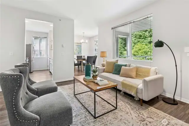 Updated top floor unit in gated community