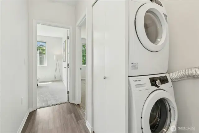 Full sized washer and dryer.