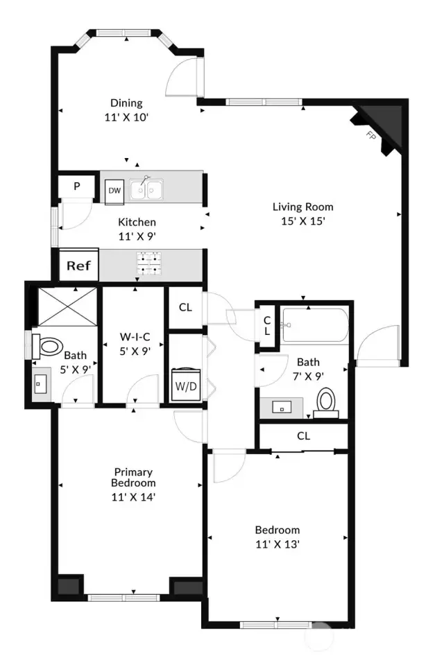 Floorplan for unit.