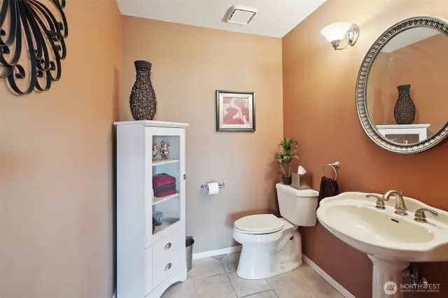 updated half bath on main level