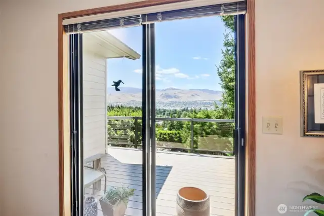 slider in primary bedroom- to wrap around deck-