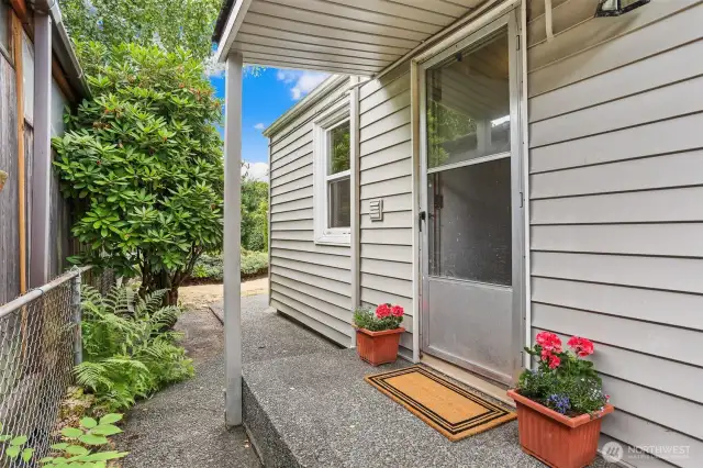Door from kitchen to backyard.