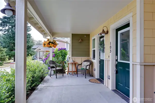 Covered patio.