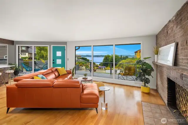 Entryway into the Main level Family Room...catch the view...