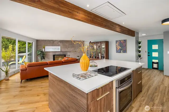 New induction Stove, ceiling Fan...