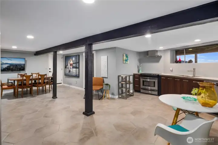 LOwer level Kitchen & Living Space~