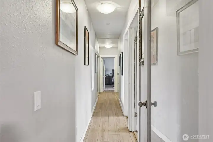 Hallway with bedrooms