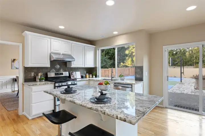 Kitchen with island