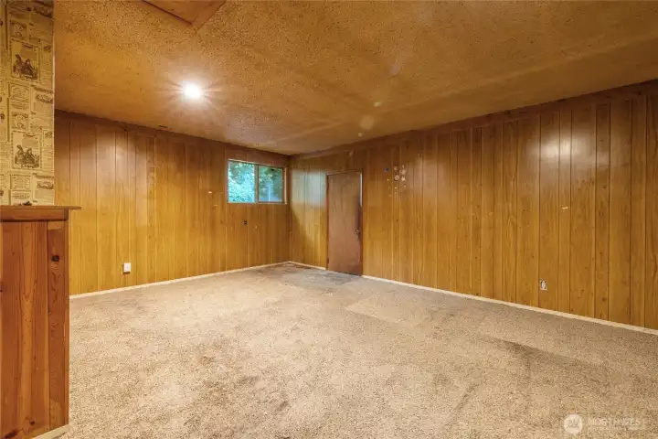 Converted garage to extra space